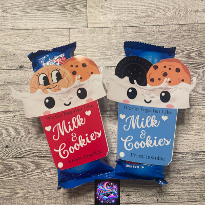 Digital Milk and Cookies Editable Valentine Design